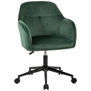 MID.YOU OTOČNÁ ŽIDLE, samet, zelená, černá obraz