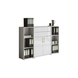 MID.YOU SKŘÍŇ NA ŠANONY, šedá, vysoce lesklá bílá, 172, 6/113, 6/33 cm obraz