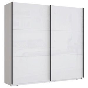 home24 SKŘÍŇ S POSOUVACÍMI DVEŘMI, bílá, vysoce lesklá bílá, 220, 1/209, 7/61, 2 cm obraz