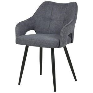 MID.YOU ŽIDLE S PODRUČKAMI, železo, tkaná látka, šedá obraz