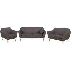 P & B SEDACÍ SOUPRAVA 3+2+1, textil, tmavě šedá obraz