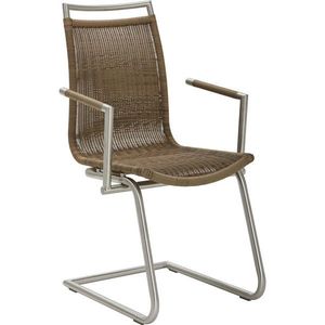 Valdera ŽIDLE S PODRUČKAMI, nerezová ocel, ocel, světle hnědá obraz