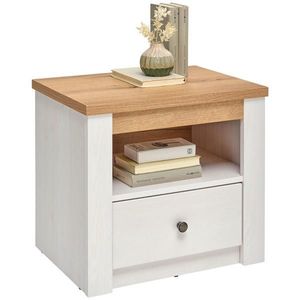 Landscape NOČNÍ STOLEK, bílá, barvy dubu, 56, 5/52/42 cm obraz