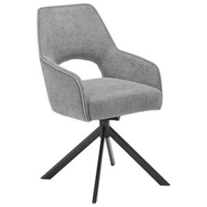 SetOne by Musterring ŽIDLE S PODRUČKAMI, železo, šedá, černá obraz