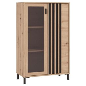 Hom`in VITRÍNA, černá, dub artisan, 80/128, 6/40 cm obraz