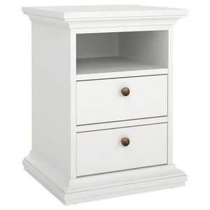 MID.YOU NOČNÍ STOLEK, bílá, 43, 6/58, 8/40 cm obraz