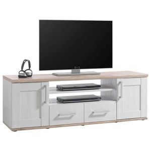 Xora NÍZKÁ KOMODA, bílá, barvy modřínu, 152/50/44 cm obraz