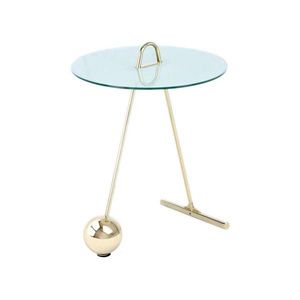 ODKLÁDACÍ STOLEK, bílá, barvy zlata obraz