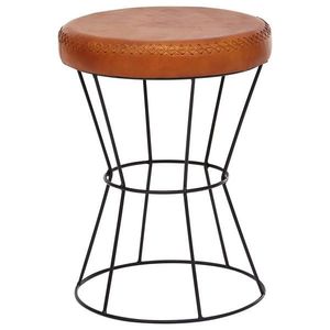 MID.YOU TABURET, kůže, 35/48/35 cm obraz