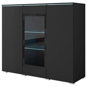 P & B VYSOKÁ KOMODA, černá, 120/103, 3/39, 5 cm obraz