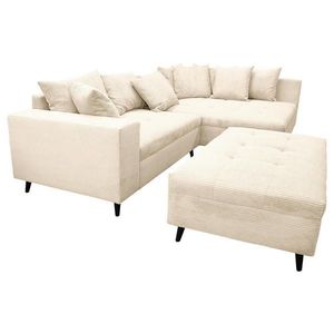 MID.YOU ROHOVÁ SEDAČKA, textil, krémová obraz