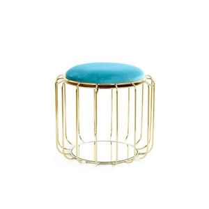 ODKLÁDACÍ STOLEK, tyrkysová, barvy zlata obraz