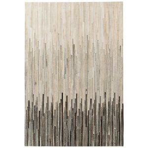 KOŽENÝ KOBEREC, 120/170 cm, krémová, černá obraz