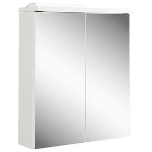 Livetastic ZRCADLOVÁ SKŘÍŇKA, vysoce lesklá bílá, bílá, 60/68/20 cm obraz