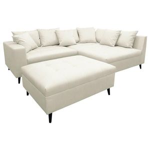 MID.YOU ROHOVÁ SEDAČKA, textil, světle šedá obraz