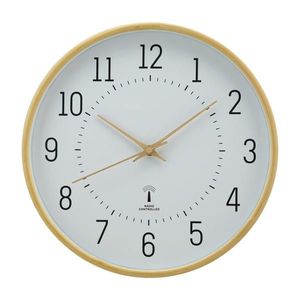 Ambia Home RÁDIEM ŘÍZENÉ HODINY, přírodní barvy, bílá, 31, 7 cm obraz