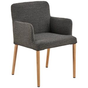 MID.YOU ŽIDLE S PODRUČKAMI, buklé, antracitová obraz