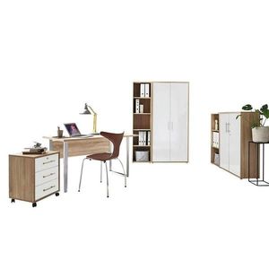 MID.YOU KANCELÁŘ, Sonoma dub, vysoce lesklá bílá obraz