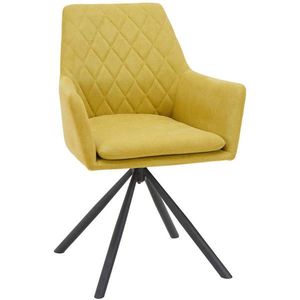 Hom`in ŽIDLE S PODRUČKAMI, železo, tkaná látka, žlutá, černá obraz