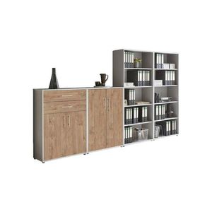 MID.YOU SKŘÍŇ NA ŠANONY, šedá, barvy dubu, 337, 6/185, 6/33 cm obraz