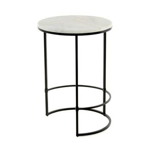 ODKLÁDACÍ STOLEK, černá, bílá obraz