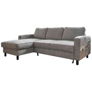 MID.YOU ROHOVÁ SEDAČKA, textil, šedá obraz