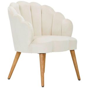 MID.YOU KŘESLO, dřevo, textil, krémová, ecru obraz