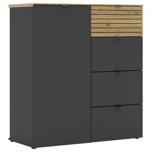 Voleo KOMODA, barvy grafitu, dub artisan, 90/99/41 cm obraz