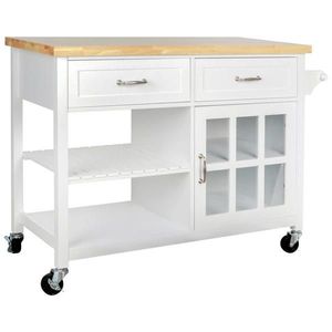 Livetastic SERVÍROVACÍ VOZÍK, přírodní barvy, bílá, 117/86/48 cm obraz