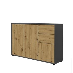 MID.YOU KOMODA, antracitová, dub artisan, 105, 5/73/33 cm obraz