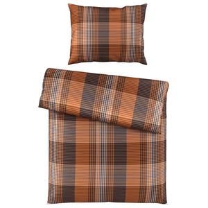 Novel POVLEČENÍ, satén, tmavě modrá, koňaková, 140/200 cm obraz