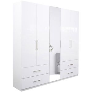 Boxxx ŠATNÍ SKŘÍŇ, bílá, vysoce lesklá bílá, 224/211/55 cm obraz