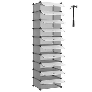 REGÁL NA BOTY, šedá, 43/173/31 cm obraz