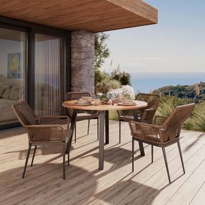 Ambia Garden ZAHRADNÍ STŮL, dřevo, kov, 130/130/75 cm obraz