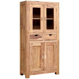 Livetastic VITRÍNA, sheesham, přírodní barvy, 90/180/40 cm obraz