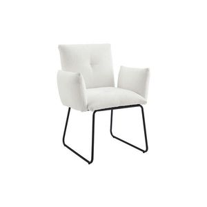 Livetastic ŽIDLE S PODRUČKAMI, buklé, bílá obraz