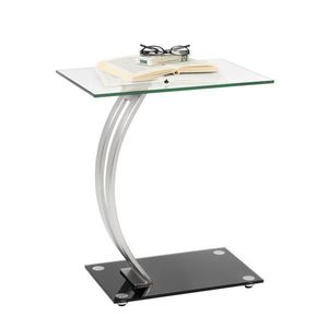 Xora ODKLÁDACÍ STOLEK, čiré, černá, barvy stříbra obraz