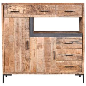 MID.YOU VYSOKÁ KOMODA, mangové dřevo, přírodní barvy, 135/132/40 cm obraz