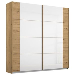 Rauch Möbel SKŘÍŇ S POSUVNÝMI DVEŘMI, bílá, dub artisan, 181/210/62 cm obraz