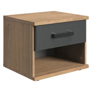 MID.YOU NOČNÍ STOLEK barvy grafitu, barvy dubu obraz