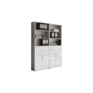 MID.YOU SKŘÍŇ NA ŠANONY, šedá, vysoce lesklá bílá, 168, 8/227, 2/33 cm obraz