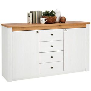 Landscape KOMODA, bílá, barvy dubu, barvy modřínu, 155/90, 5/42, 5 cm obraz