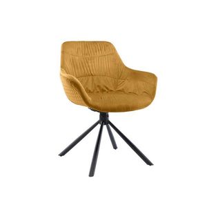 Livetastic ŽIDLE S PODRUČKAMI, samet, hořčicově žlutá obraz