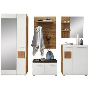 Voleo PŘEDSÍŇOVÁ STĚNA, bílá, barvy dubu, 270/201/37 cm obraz