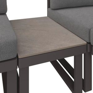 Ambia Garden ZAHRADNÍ STŮL, kov, kámen, 67/43/35 cm obraz