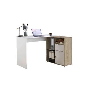 MID.YOU PSACÍ STŮL S ÚLOŽNÝM PROSTOREM, bílá, barvy dubu, 110/85/74 cm obraz