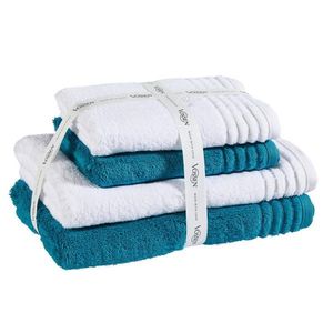 Vossen SADA RUČNÍKŮ A OSUŠEK, zelená, bílá obraz