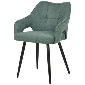 MID.YOU ŽIDLE S PODRUČKAMI, železo, tkaná látka, zelená obraz