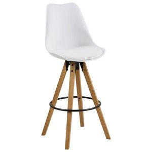 Carryhome BAROVÁ ŽIDLE, bílá, barvy dubu obraz