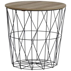 Ambia Home ODKLÁDACÍ STOLEK, přírodní barvy, černá obraz